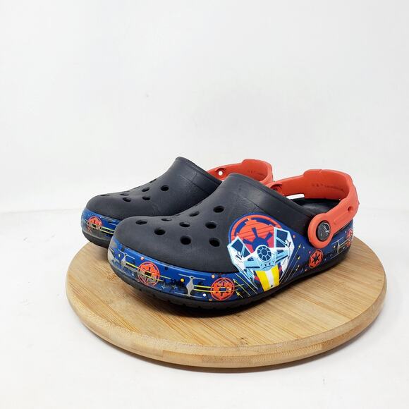 CROCS Star Wars Shoes Kids 12 Imperial Darth Vadar Black Girls Boys Clog Sandal - Picture 6 of 12
